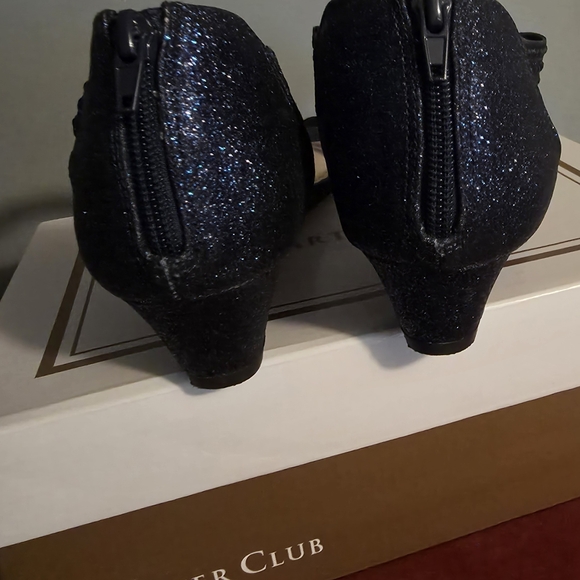 Charter Club Sparkling Navy Evening Sandals - Picture 3 of 5